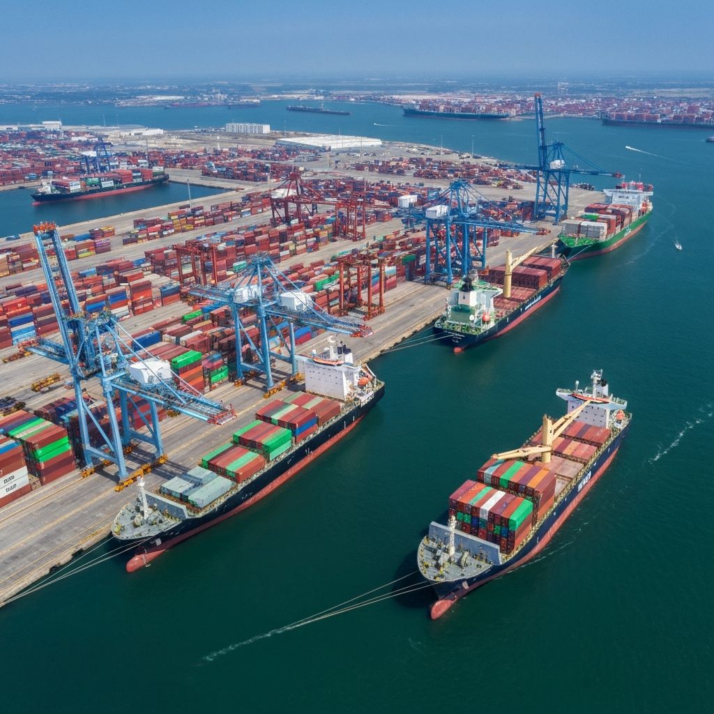 Container port aerial