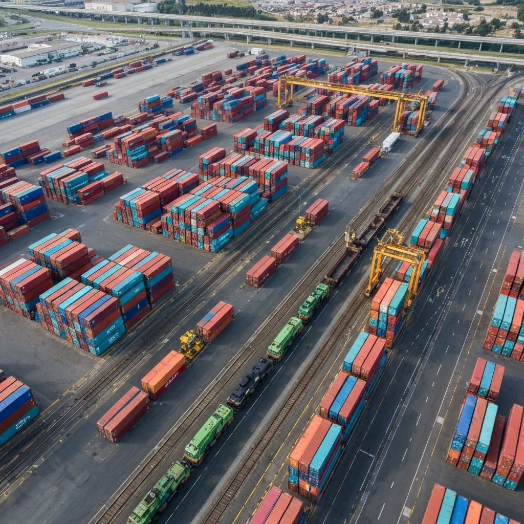 Container depot aerial