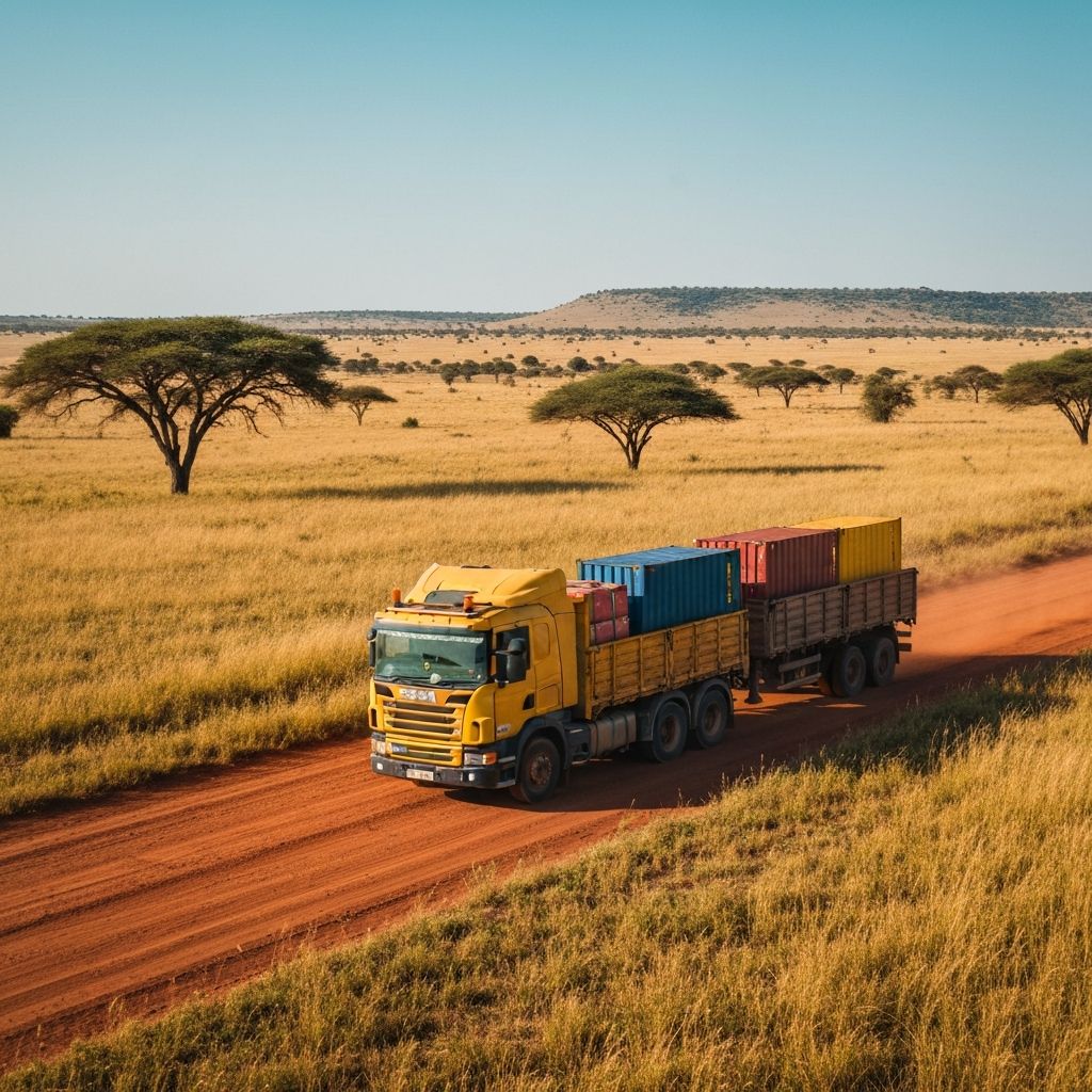 Truck on African road